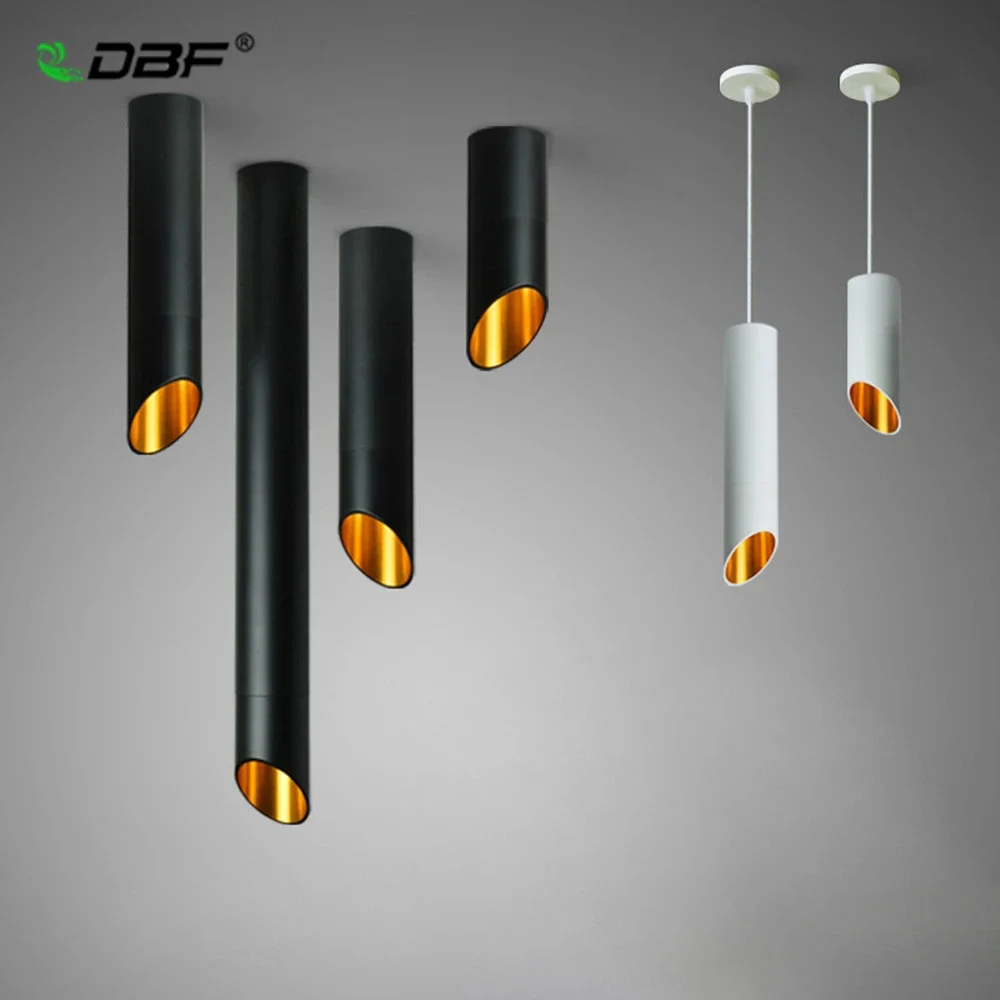 

[DBF]LED Surface Mounted Ceiling Lamp with 1m Wire Hanging 7W White/Black AC85-265V Ceiling Spot Light Kitchen Bar Home Decor