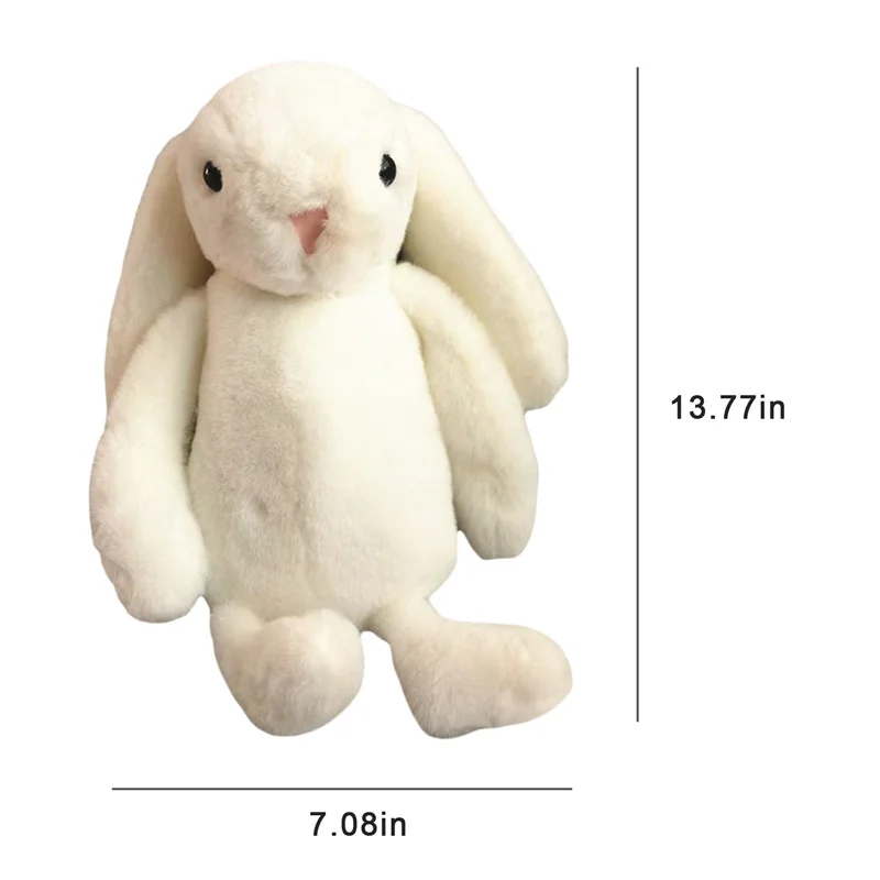 Women Girls Lovely Soft Plush Shoulder Bag, Cute Cartoon Rabbit Fluffy Toy Zipper Chain Crossbody Bag, 12 Colors