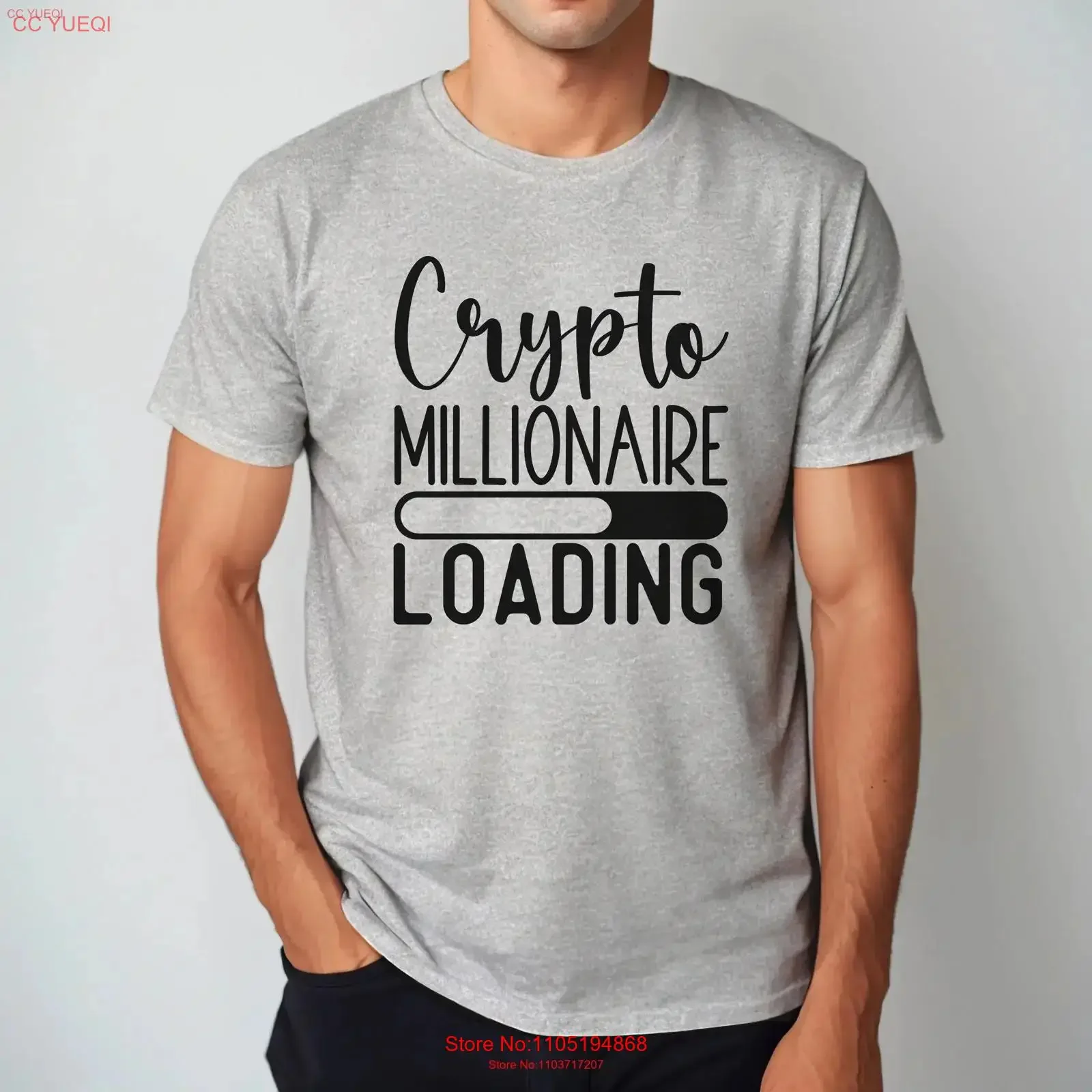 Crypto Millionaire Loading T Shirt Currency investor Bitcoin vintage Washed Stylish Breathable Unisex Slightly homme graphic