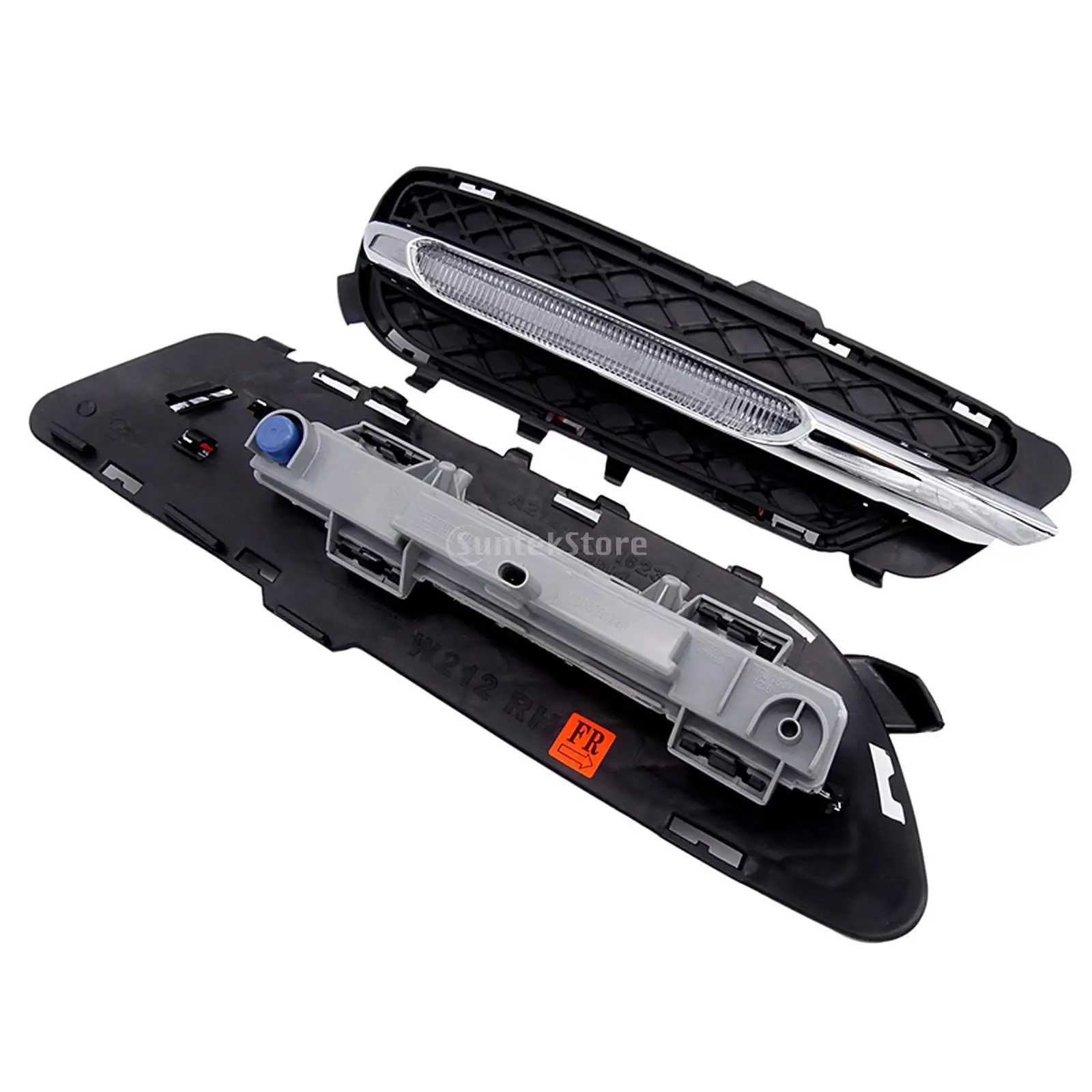 

Пара светодиодных фар дневного света (DRL) для переднего бампера, замена противотуманных фар, совместимые с W204