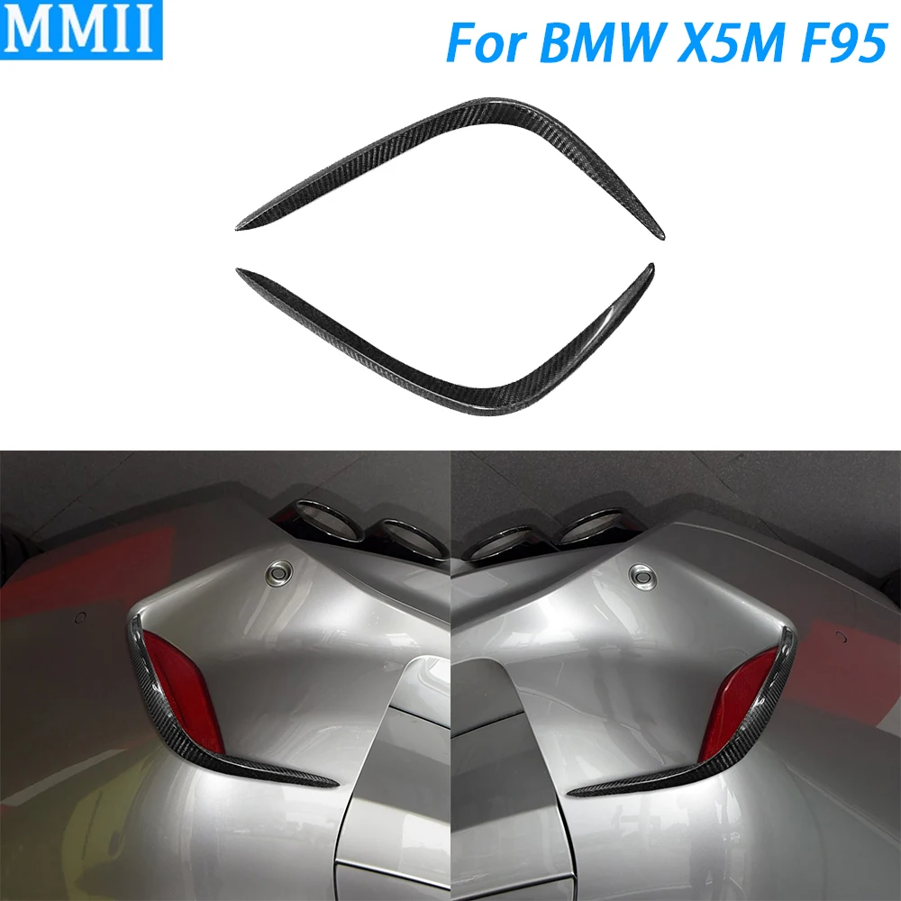 

For BMW X5M F95 2019-2024 Real Dry Carbon Fiber Rear Bumper Lip Spoiler Panel Trim Cover Car Decoration Retrofitting Accessories