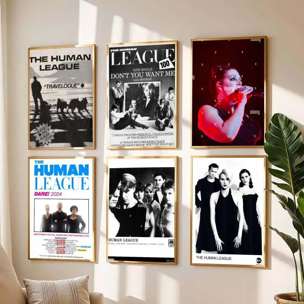 band T-The Human League-E Poster Modern Wall Decal for Living Room Cafe Office Bar and Bedroom