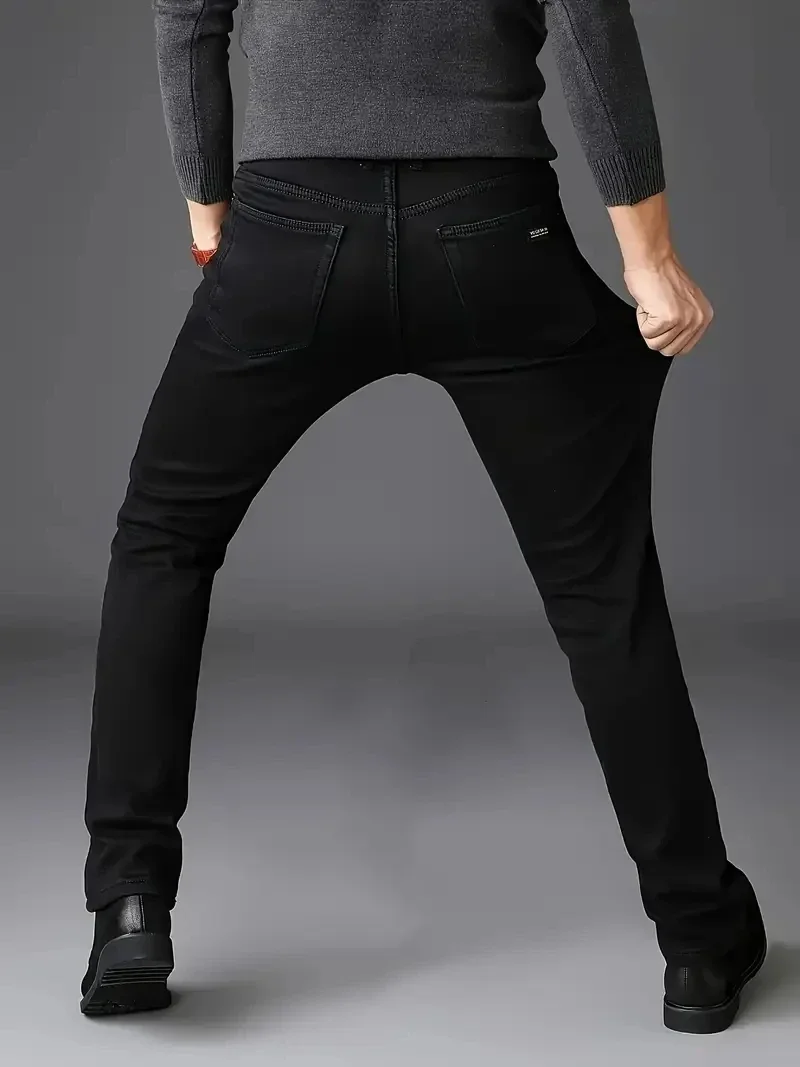 

2025 New Men Classic Jeans Jean Homme Pantalones Hombre Men Mannen Soft Black Biker Masculino Denim Overalls Mens Pants Size 28-