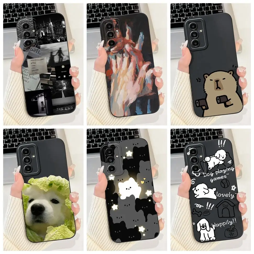 For Samsung Galaxy A14 4G Case Dog Cartoon Cover Silicone Soft TPU Phone Cases For Samsung A13 A14 A15 A 14 4G 5G Bumper