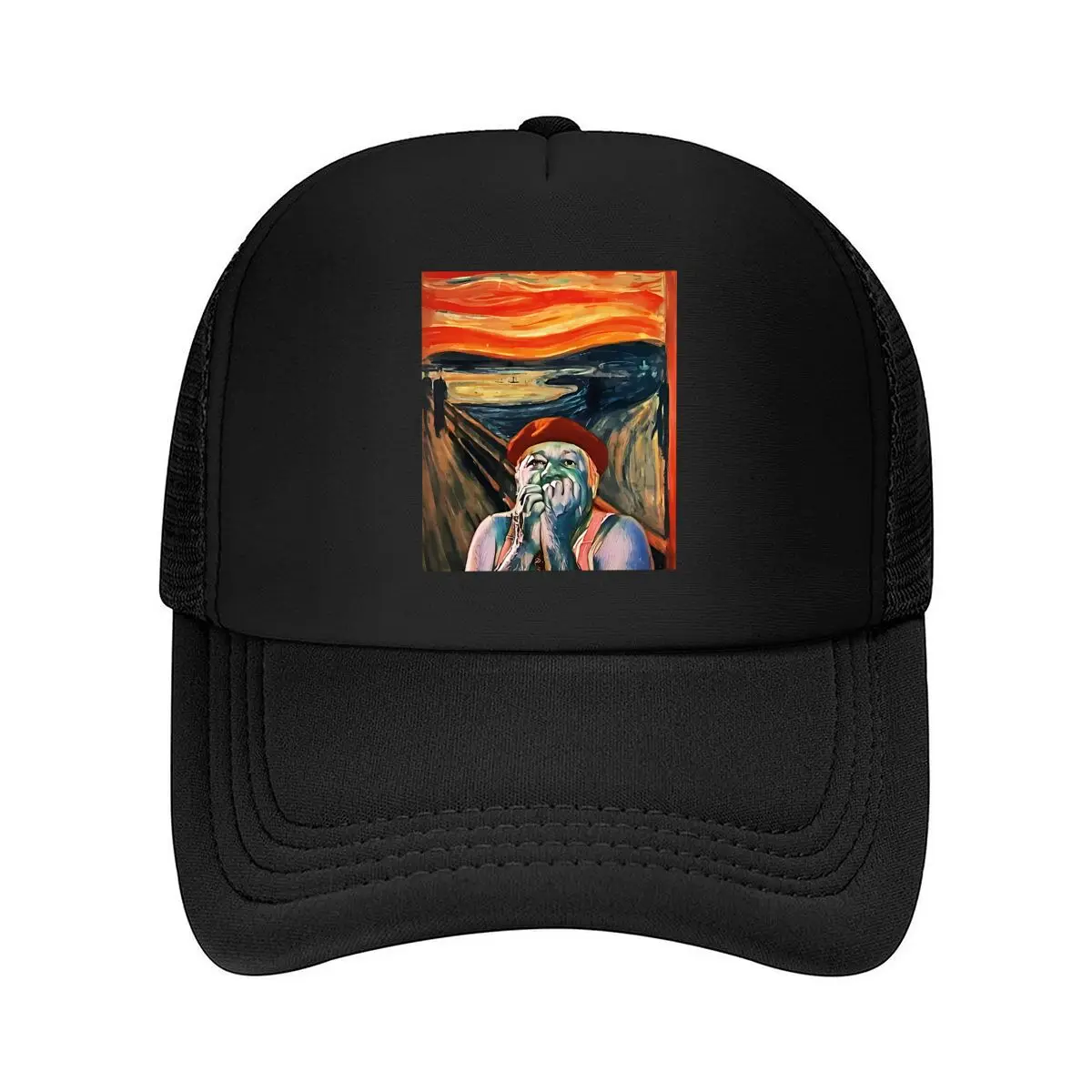 

Scream Parody Art - Themed, Humorous Meme Graphic Design Mesh Baseball Cap