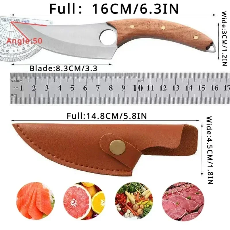 1pc Sharp fruit knife, portable EDC pocket knife, suitable for household use, barbecue knife, kitchen utensils