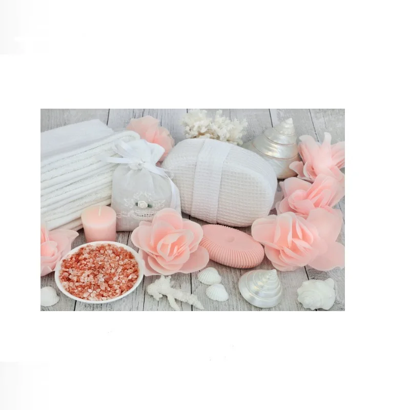 Spa Still Life with Soap, Candle, and Towels, Art Print Canvas Poster, Living Room Decor, Home Wall Picture