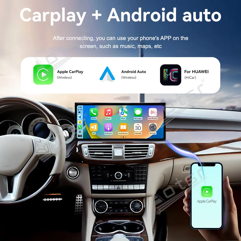 أندرويد 14 15.8 بوصة لمرسيدس CLS W218 2012-2015 وسائط السيارة نظام تحديد المواقع مشغل وسائط متعددة راديو السيارة مسجل شرائط الصوت رئيس وحدة Aut #3