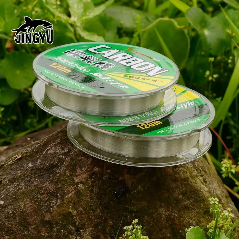 

120m Fluorocarbon Fishing Line Main Line Super Soft Wear Resistant Monofilament Fishing Wire Strong Durable Tackle for Freshwate