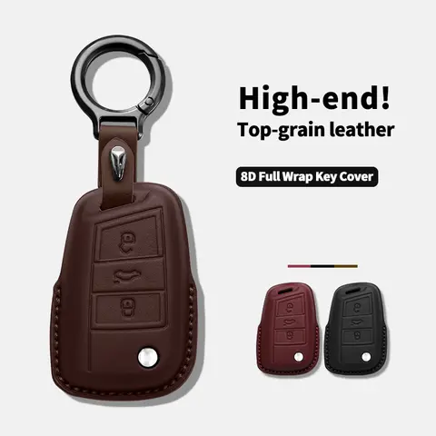 For VW Golf 7 GTI POLO T-Cross T-Roc Touran Tiguan Skoda Octavia Rapid Kodiaq Fabia Seat Ibiza Leon Ateca Arona Key Case Cover