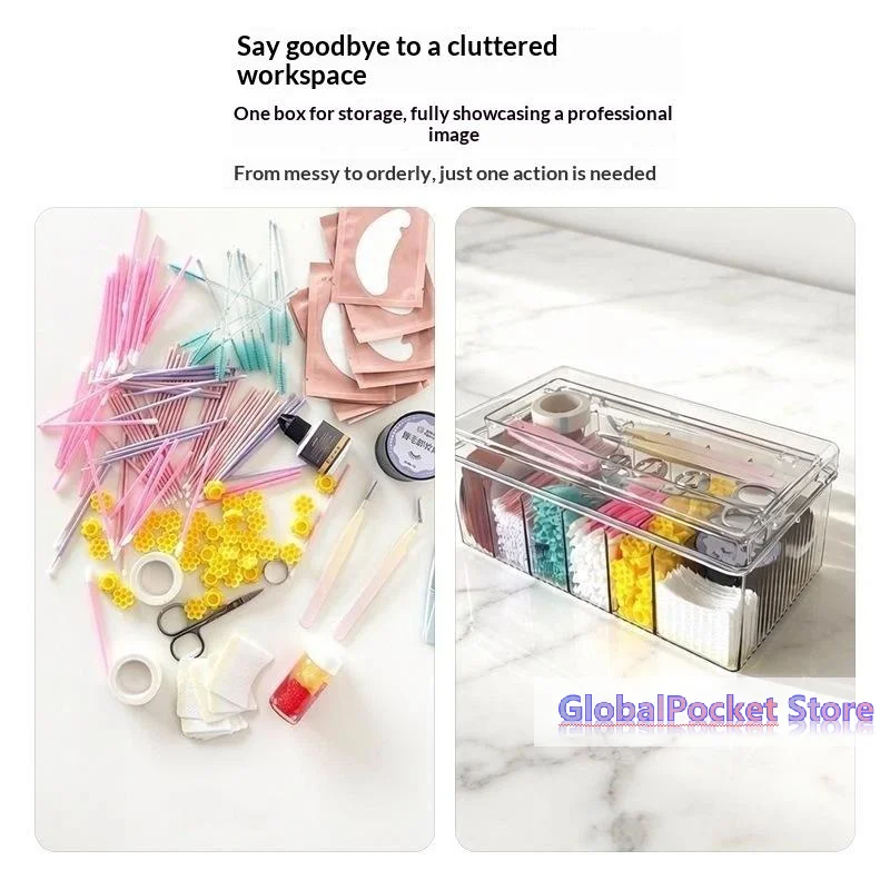 Large Capacity Eyelash Tool Storage Box For Eyelash Extension Tweezer Case Cosmetic Makeup Tools Storage Box Lash Accessories