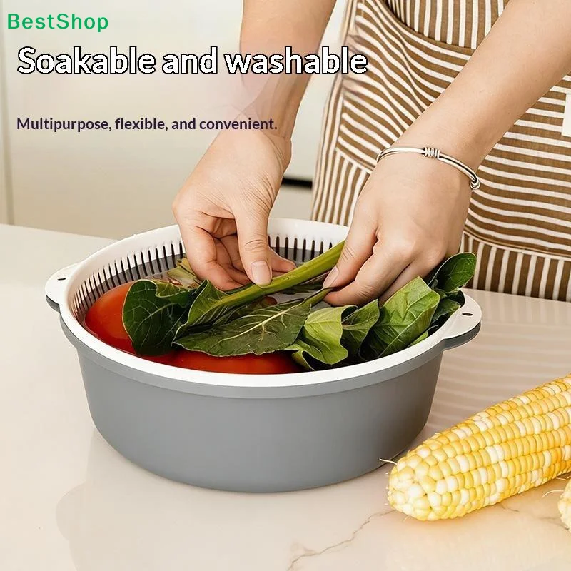 〔P〕6*Kitchen Sink Vegetable Drainer Fruit Basket For Multifunctional 3 Size Stackable Washing Basin Vegetable Drain Basket Basin