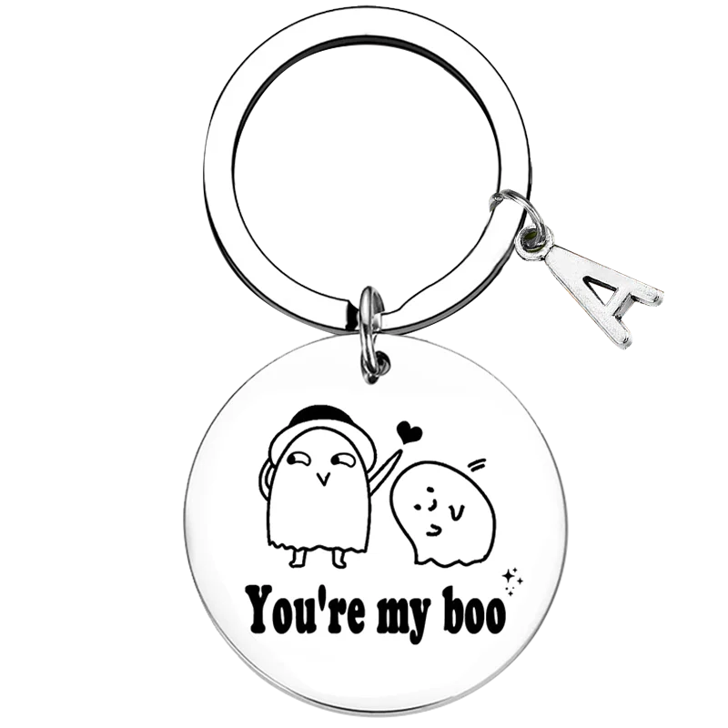 Funny you are my boo Valentines Day Keychain Gifts Anniversary Birthday Letter Keychain Gift Him Husband Dad Boyfriend Couple