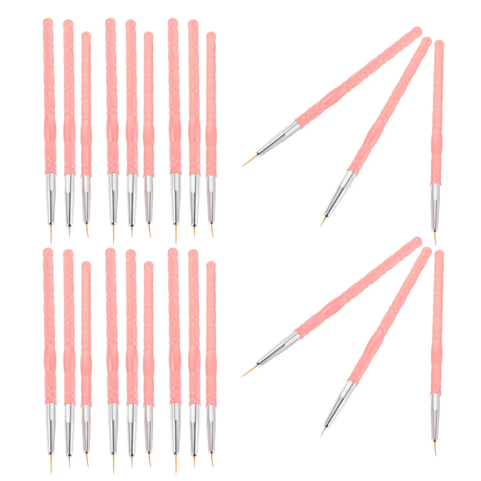 

30Pcs Nail Art Liner Brushes Set Fine Tip Nail Design Tools Manicure Drawing Pens Salon Supplies Thin Line Pattern Sizes 7 9
