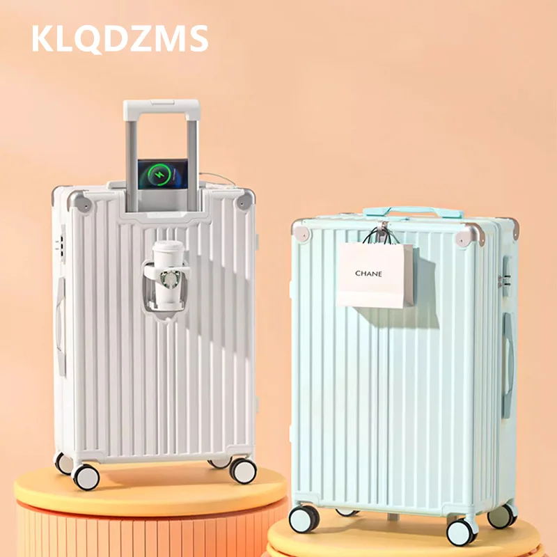 KLQDZMS Rolling Suitcase ABS + PC Boarding Box 20