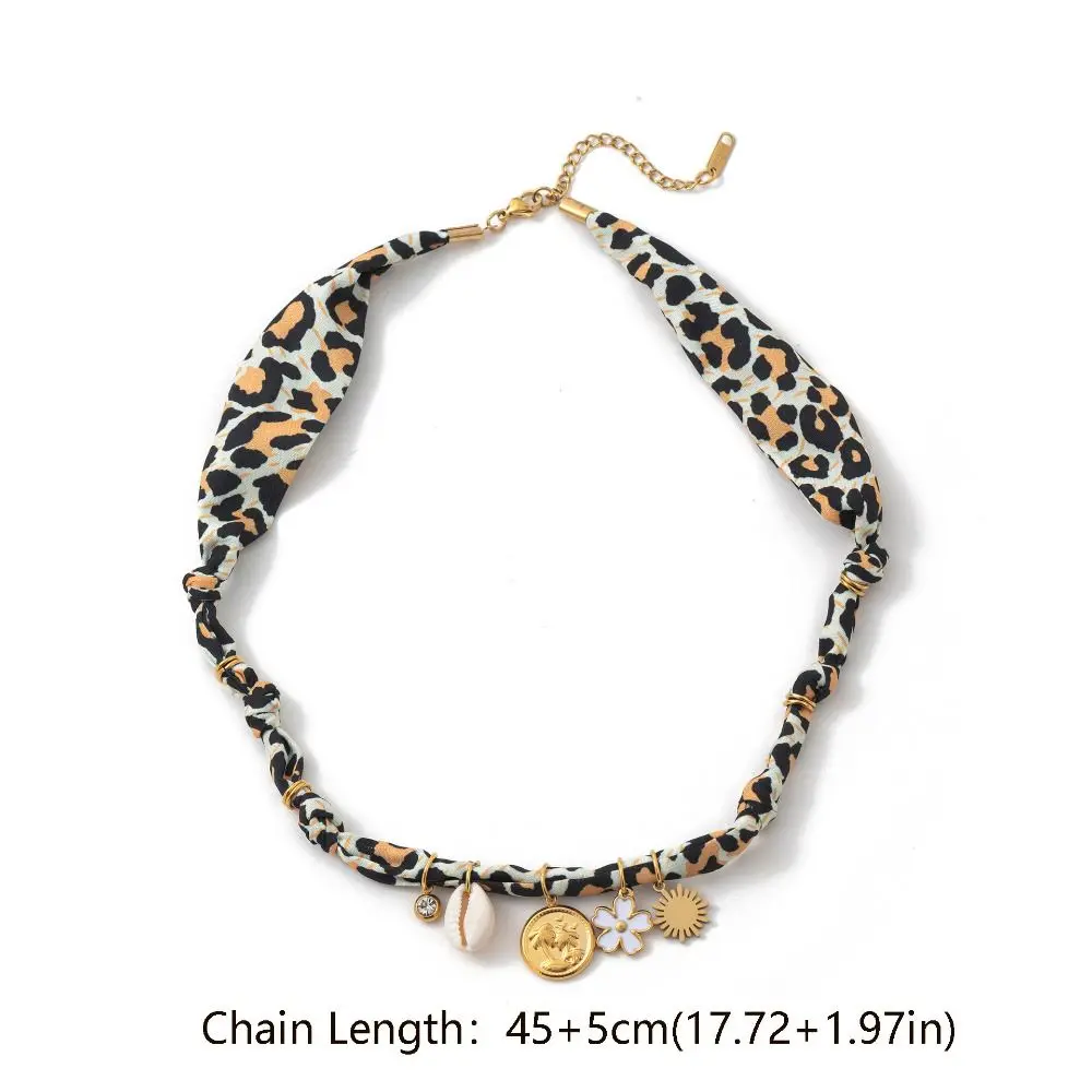 الحب شاطئ المحيط سلسلة قلادة زهرة الحب القلب القماش سلسلة قلادة العرقية نمط سوار الدوبامين قلادة المرأة