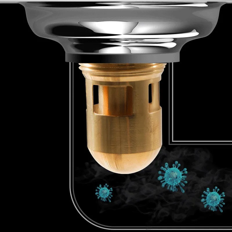 All-copper Floor Drain Core Floor Shower Drain Stopper Insectproof Anti-odor Deodorization Toilet Kitchen Bathroom Toilet Sewer