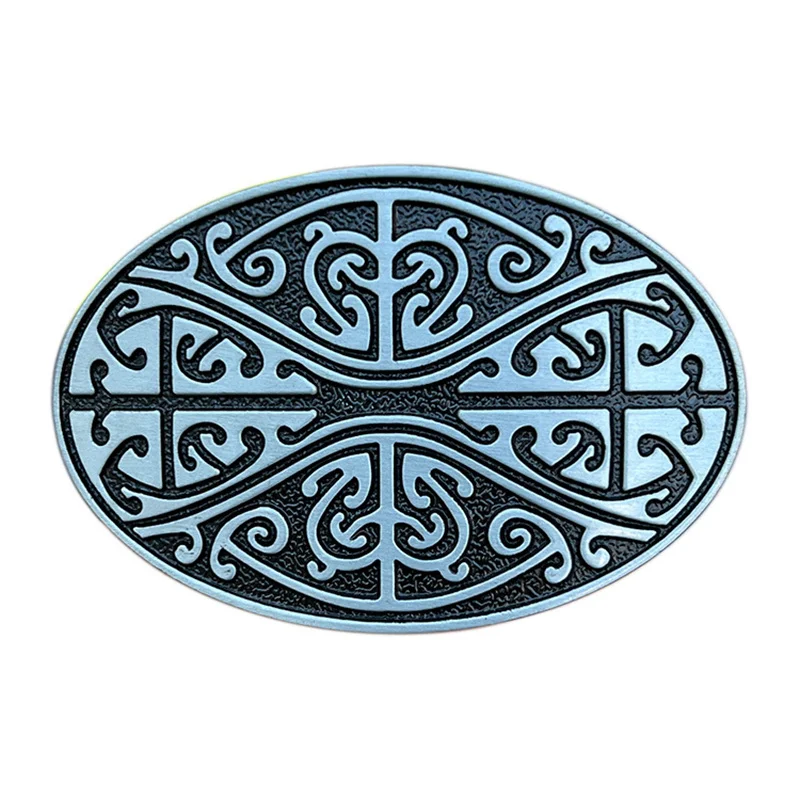 Zinc alloy Celtic pattern belt buckle in Germanic style
