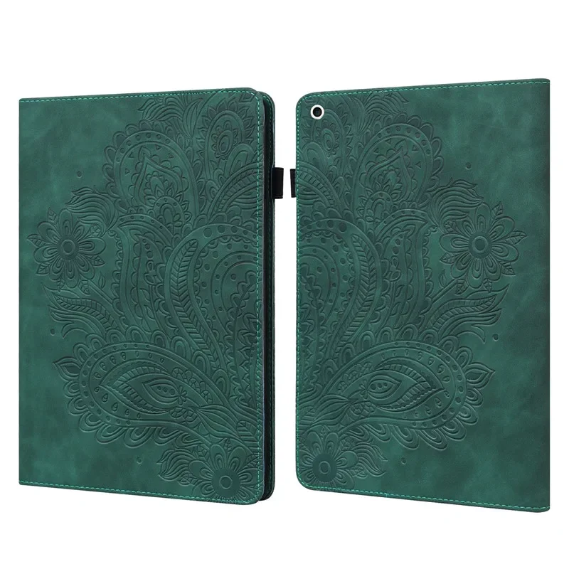 Tablet Cover For iPad 10.2 7th 8th 9th Generation Case Embossed Flower PU Leather Wallet Stand For iPad 10 2 Case For iPad 9 8 7