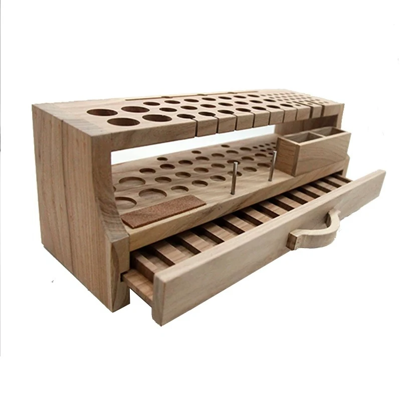 Leather carving elm handmade diy58 hole pay-off pin leather goods printing custom tool rack Confucian handicraft workshop