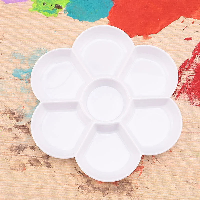 2-30 pièces plateau de peinture Palette 6 puits Mini plateau de Palette de peinture aquarelle en plastique pour la peinture artistique et la classe d'artisanat de bricolage
