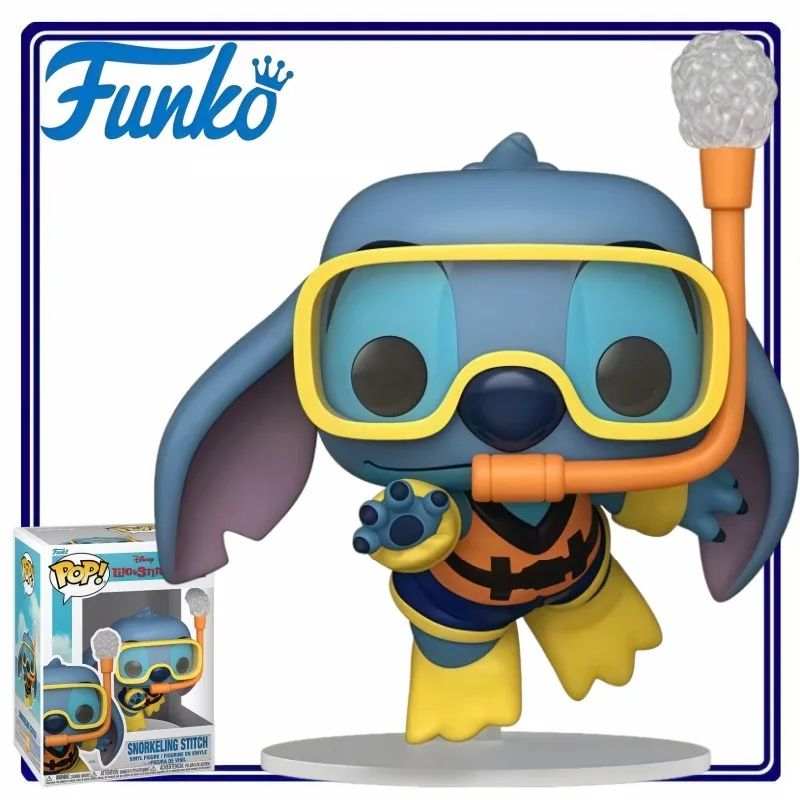

Funko Pop Disney Lilo and Stitch Snorkeling Stitch Vinyl Figure Collectible Desktop Ornament Home Decor Gift for Animation Fans