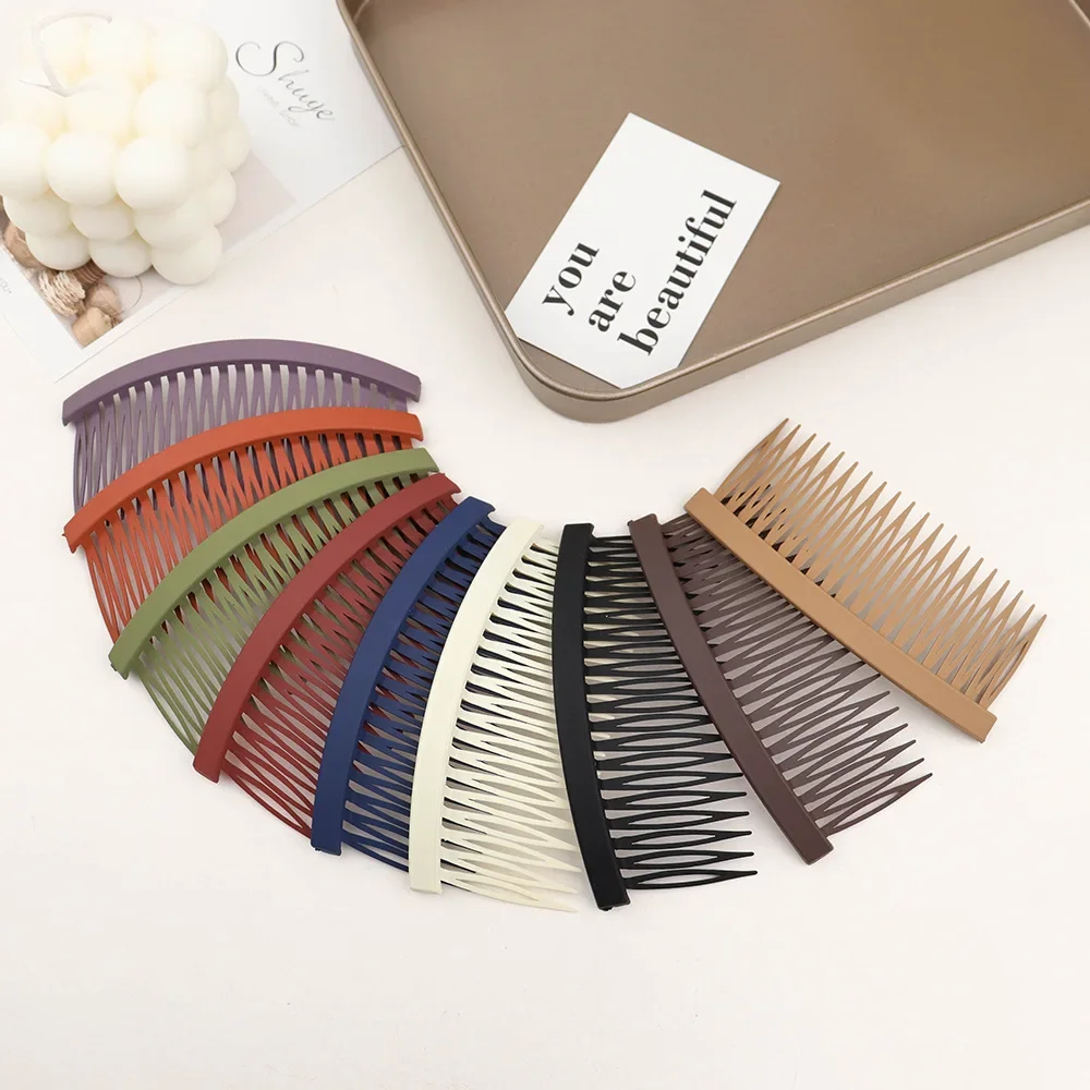 Frosted Large Hair Comb Hair Clips for Women Simple Fashion Solid Color Back of The Head Hairpin Headwear Girls Hair Accessories