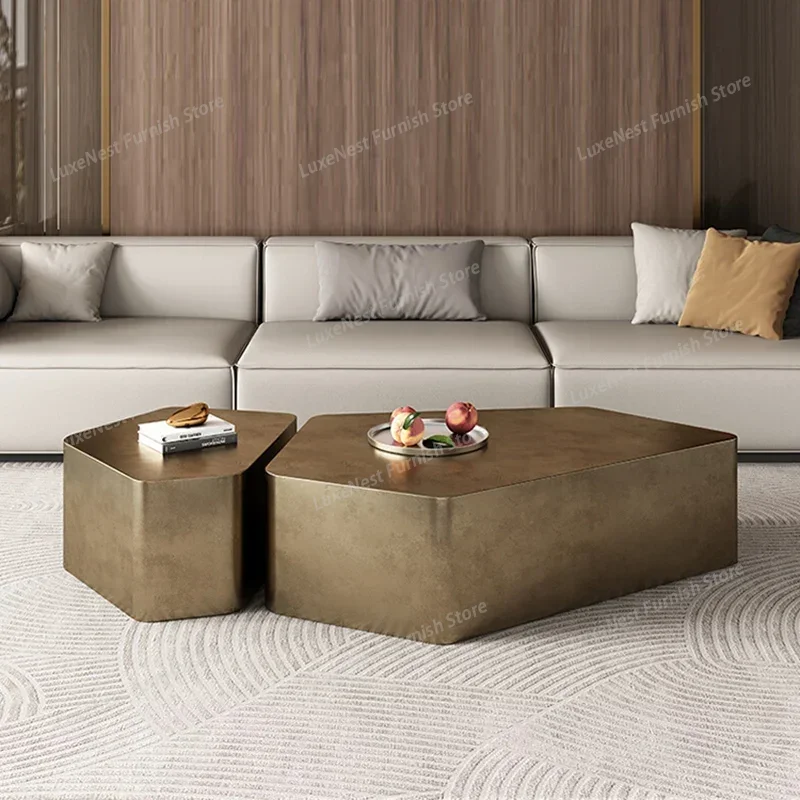 Metal Industrial Coffee Table Modern Luxury Accessories Simple Coffee Table Unique Minimalist Meubles Entrance Hall Furniture