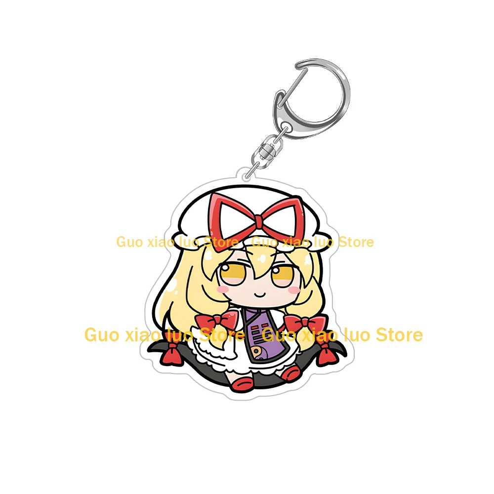Touhou Project Reimu Hakurei Marisa Kirisame Patchouli Knowledge Remilia Scarlet Flandre Scarlet Chibi أنيمي سلسلة مفاتيح مصنوعة من الأكريليك