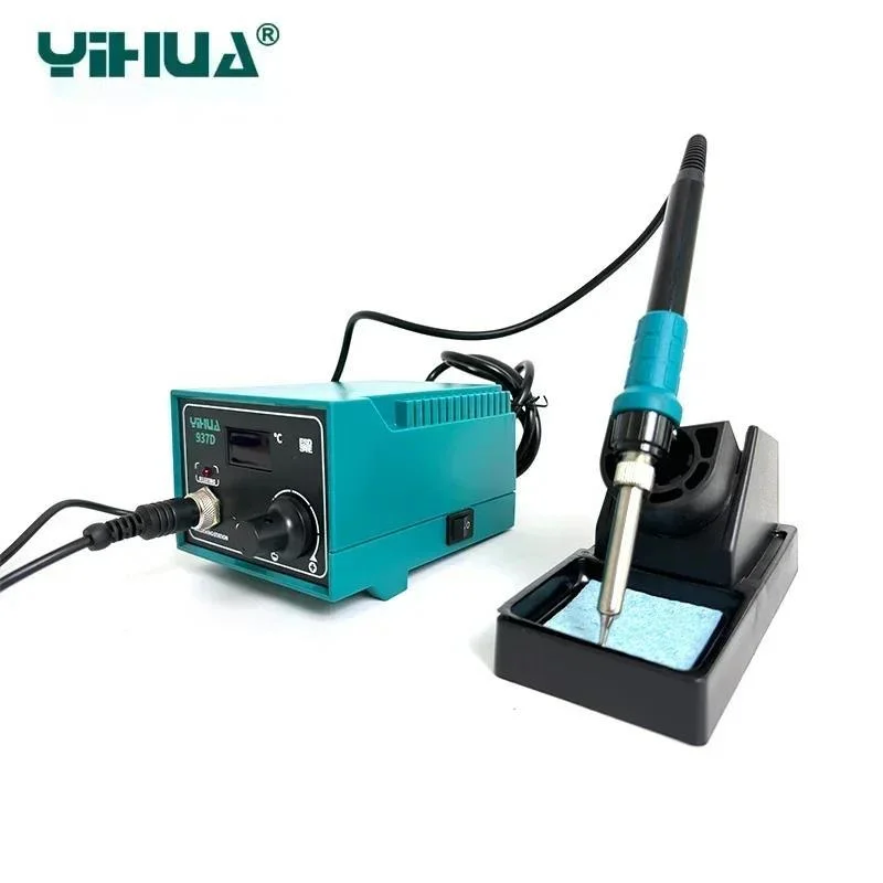 YIHUA 220V/110V Temperature Control ESD Digital Soldering Station / Rework Stations YIHUA 937D with EU plug