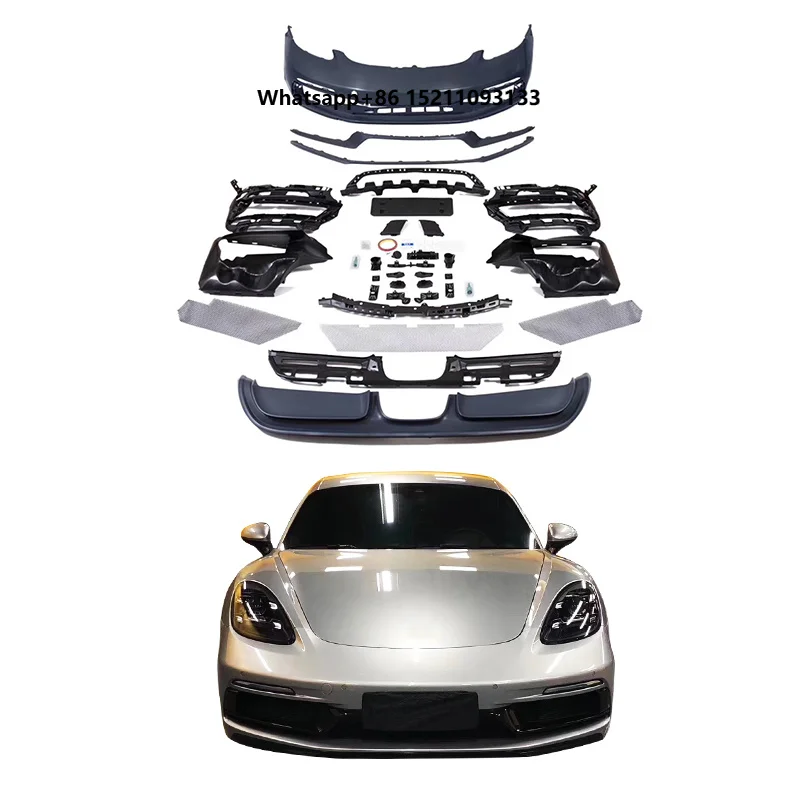 2016-2023 Rear Grille and Front Bumper Body Kit Upgrade to Style New Condition for   Boxster 718
