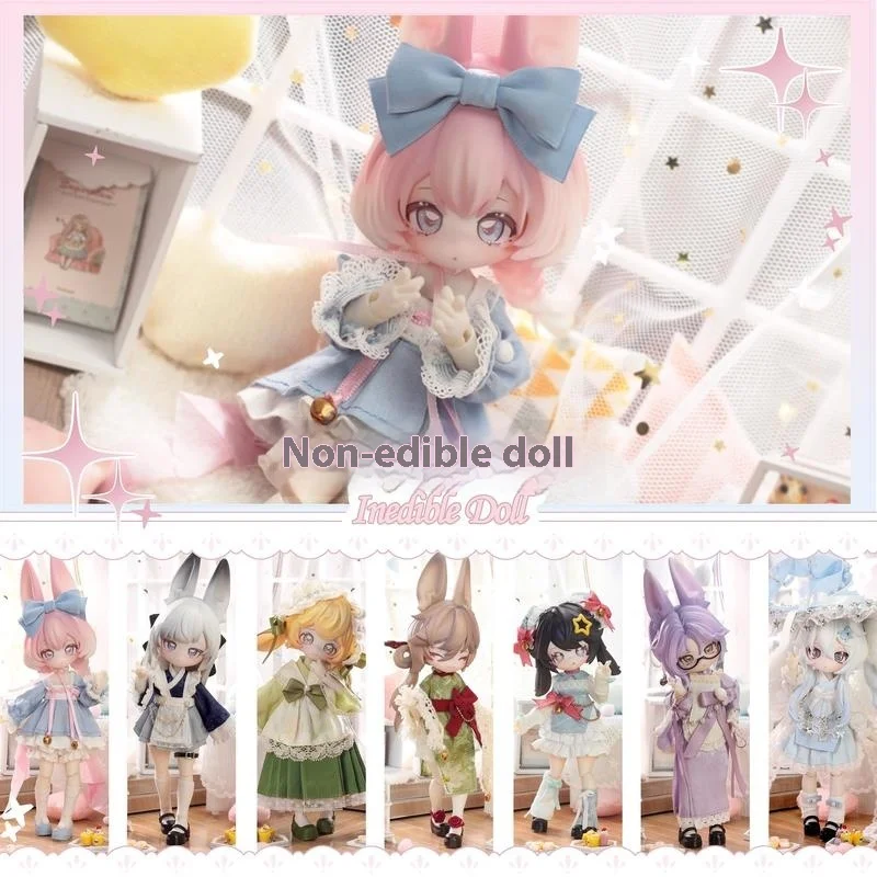

In Stock Authentic Non Edible Doll Jumping Moon Time Rabbit Treasure 12 Points Bjd Movable Doll Ornament Blind Box Figurine Gift