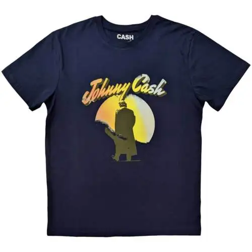 Johnny Cash Walking Guitar Official Tee T-Shirt Mens Unisex