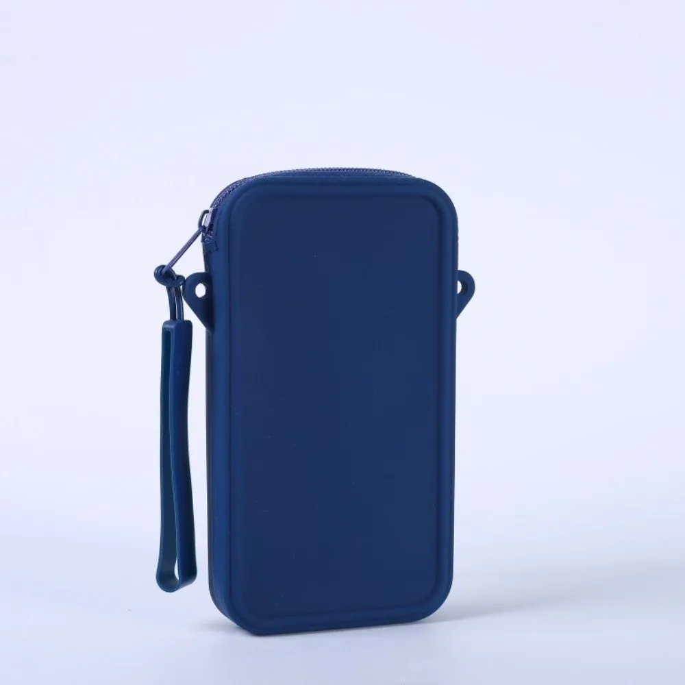 Silicone Multi-Use Makeup Bag Shockproof Solid Color Square Storage Organizer Waterproof Universal Portable Cosmetic Bag Travel