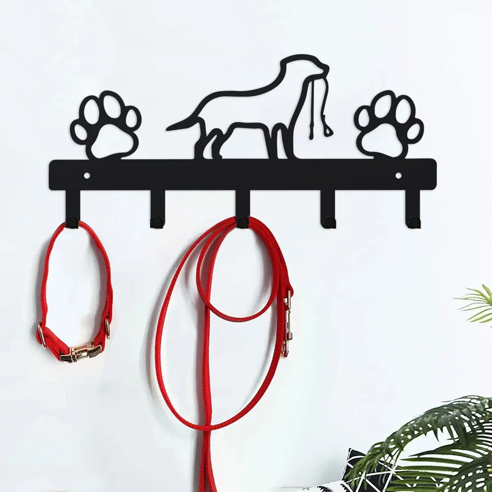 1 Stück Metallpfote Haustier Hund Kleiderbügel 5 Haken Mantel Schlüsseleine Leine Wandregal Halter Organizer, Handtuchhalter, Organizer, Lagerregal