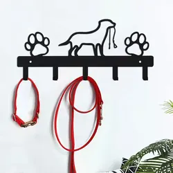 1Pc Metal Paw Pet Dog Hanger 5 Hooks Coat Key Lead Leash Wall Rack Holder Organizer, Towel Rack,Organizer,Storage rack