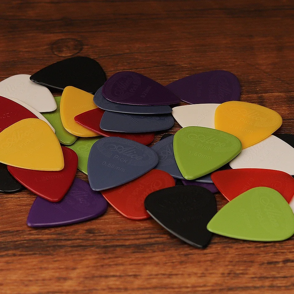 100pcs Guitar Picks Alice AP-G Acoustic Electric Plectrums Color Thickness Assorted Wholesales