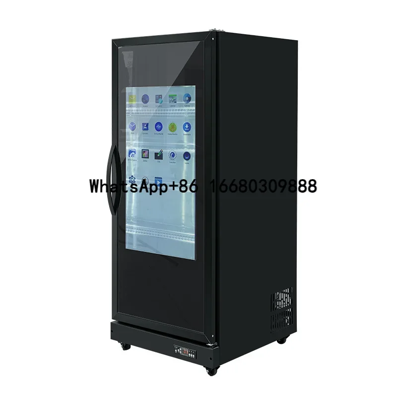 video advertising touch screen transparent LCD fridge with lcd screen