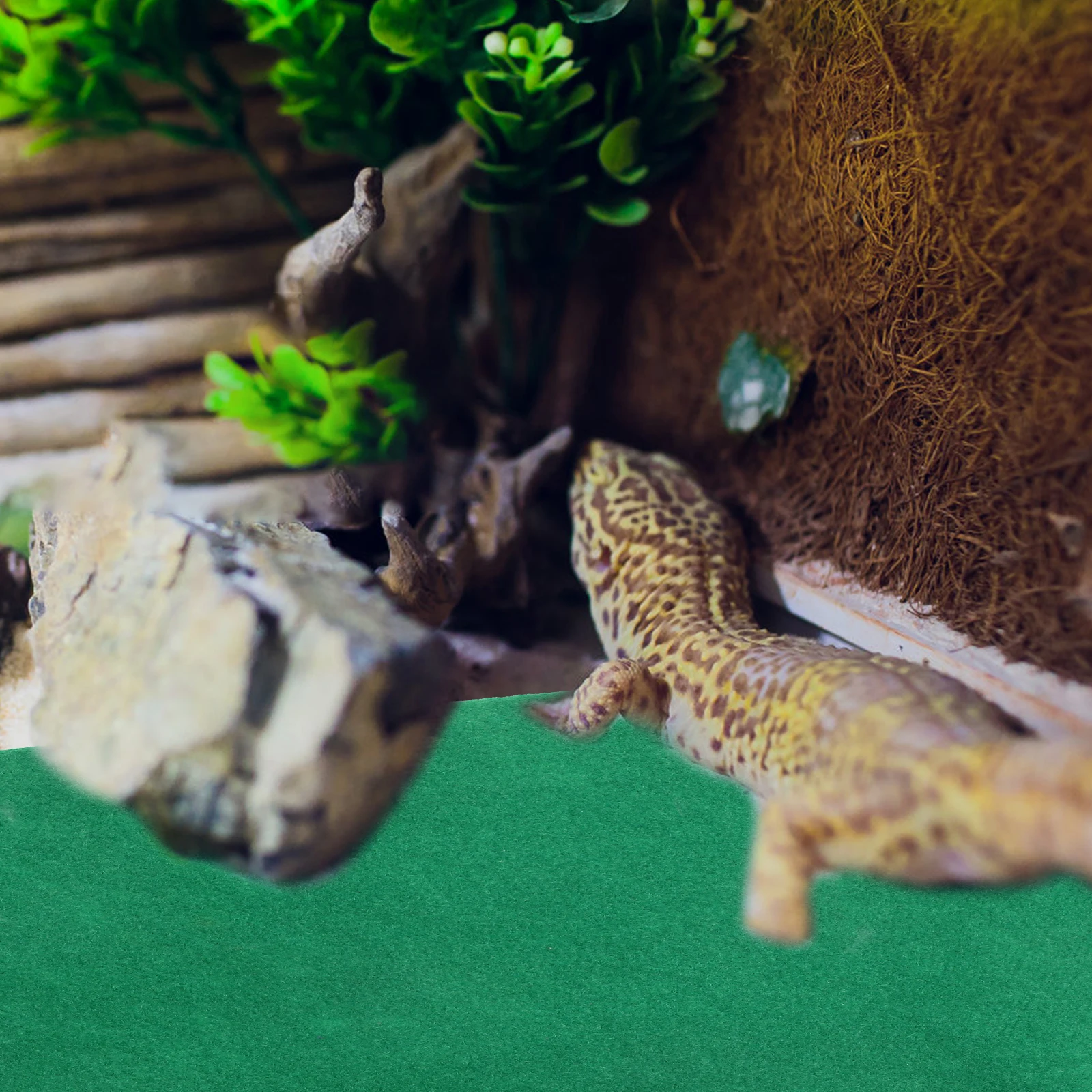 

60 X40cm Bedding Pet Waterproof Moisture-proof Mat Reptile Cushion Gecko Pad Turtle Resting Platform Green Lizard Tortoise