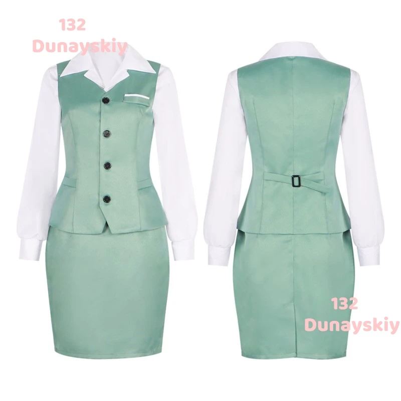 Anime SPY Yor Forger Yor Briar Cosplay Costume Thorn Princess Wig Green Work Uniform Skirt Sexy Daily Suit For Adult Women
