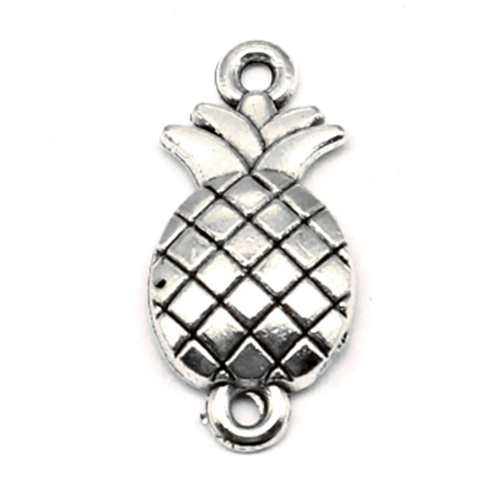 Pineapple Connector Man Pendant Craft For Jewelry 9x20mm 10pcs Antique Silver Color