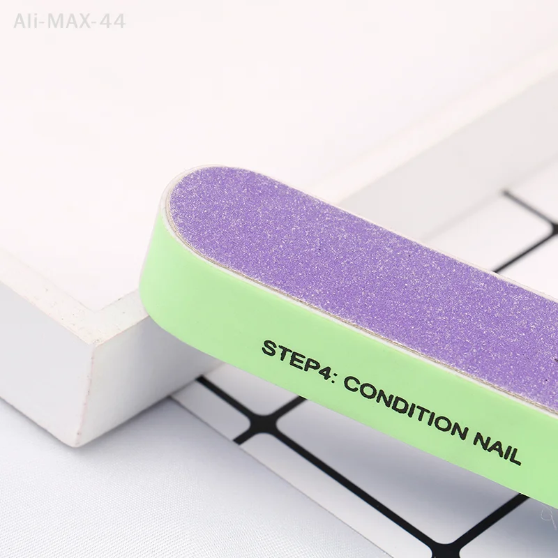Hoyytu 1Pcs creative printing nail file sanding sand six-sided polishing file nail Nail art rubbing strips tool