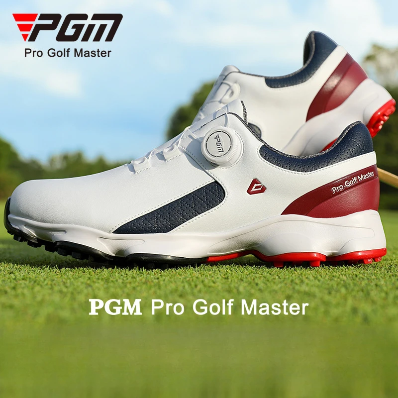 

PGM New Golf Shoes Knob Laces Men's Comfortable Cushioning Training Golf Shoe Waterproof and Non-slip Sneaker XZ379