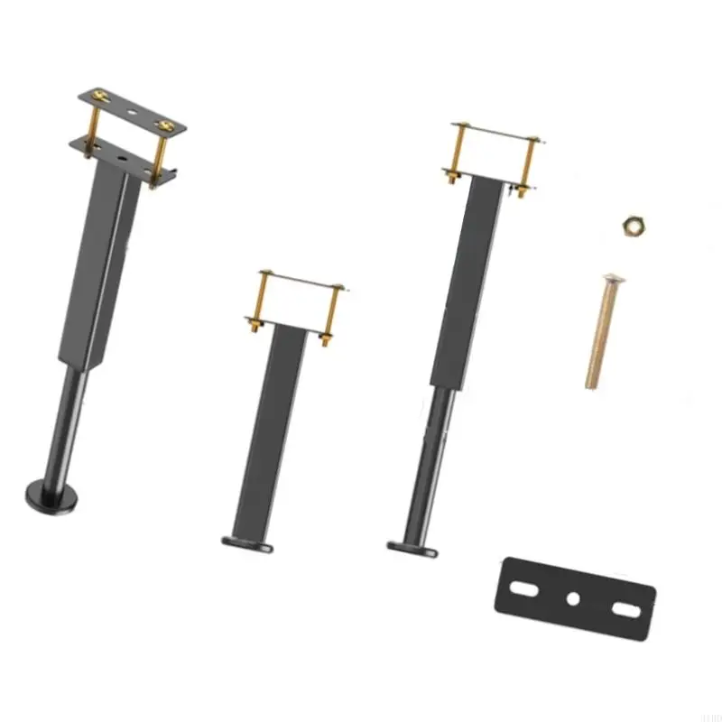 4 قطع من أرجل دعم الأثاث القابلة للتعديل، تصميم فولاذي قوي، تركيب سريع، قاعدة لتقليل الضوضاء للطاولات والمكاتب #5