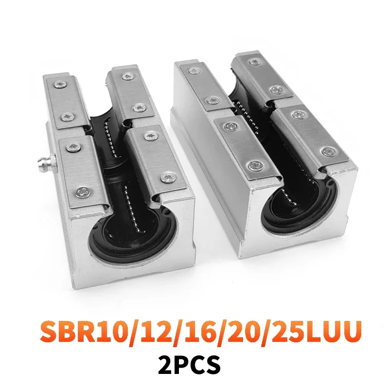 

2pcs/lot SBR10LUU SBR12LUU SBR16LUU SBR20LUU SBR25LUU linear Ball Bearing Block open type CNC Router SBR linear guide