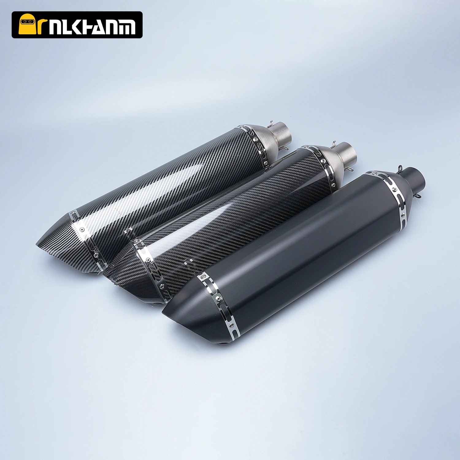 نظام عادم الدراجة النارية العالمي كاتم صوت طويل AK مع قاتل DB لـ ninja400 MT07 RC390 ZX6R R6