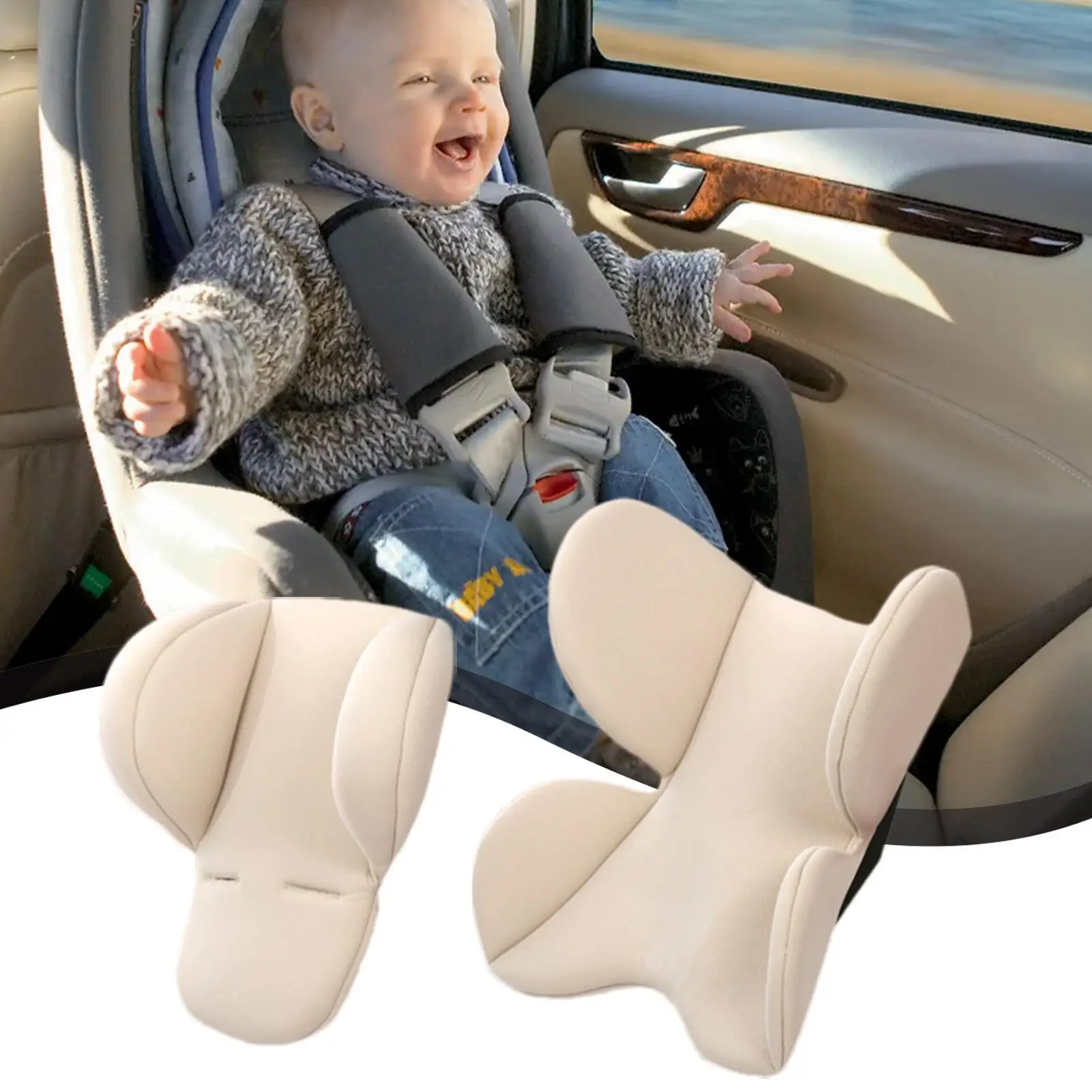 Baby Car Seat Head Support/ Baby Car Seat Insert Carseat Head Body Support/ Head Neck Seat Insert Pad/Baby Stroller Seat Cushion