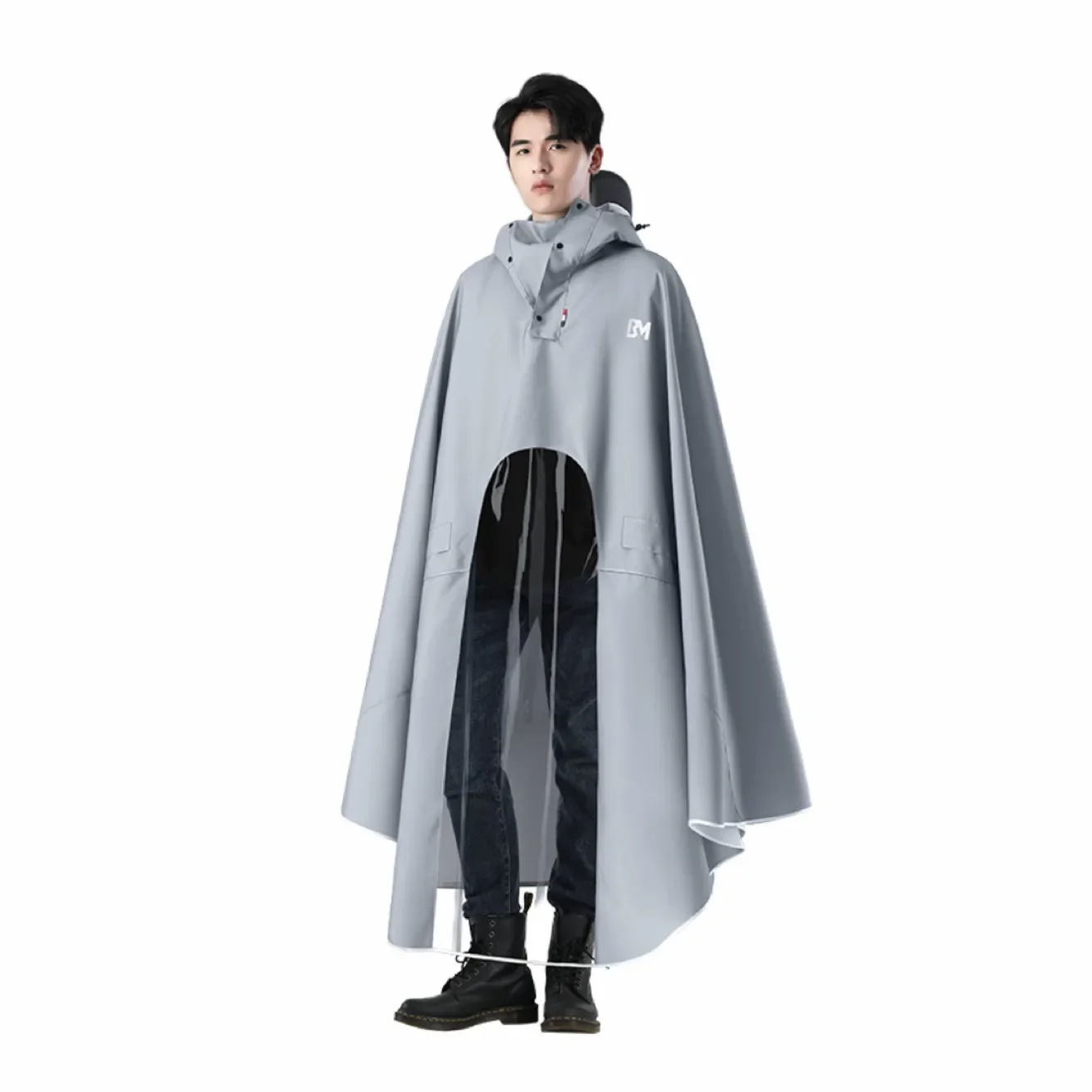 Adult Thickened Long Riding Poncho Oxford Large Single Full Body Raincoat Hooded Motorcycle Rider Raincoat for Men Rain Gear