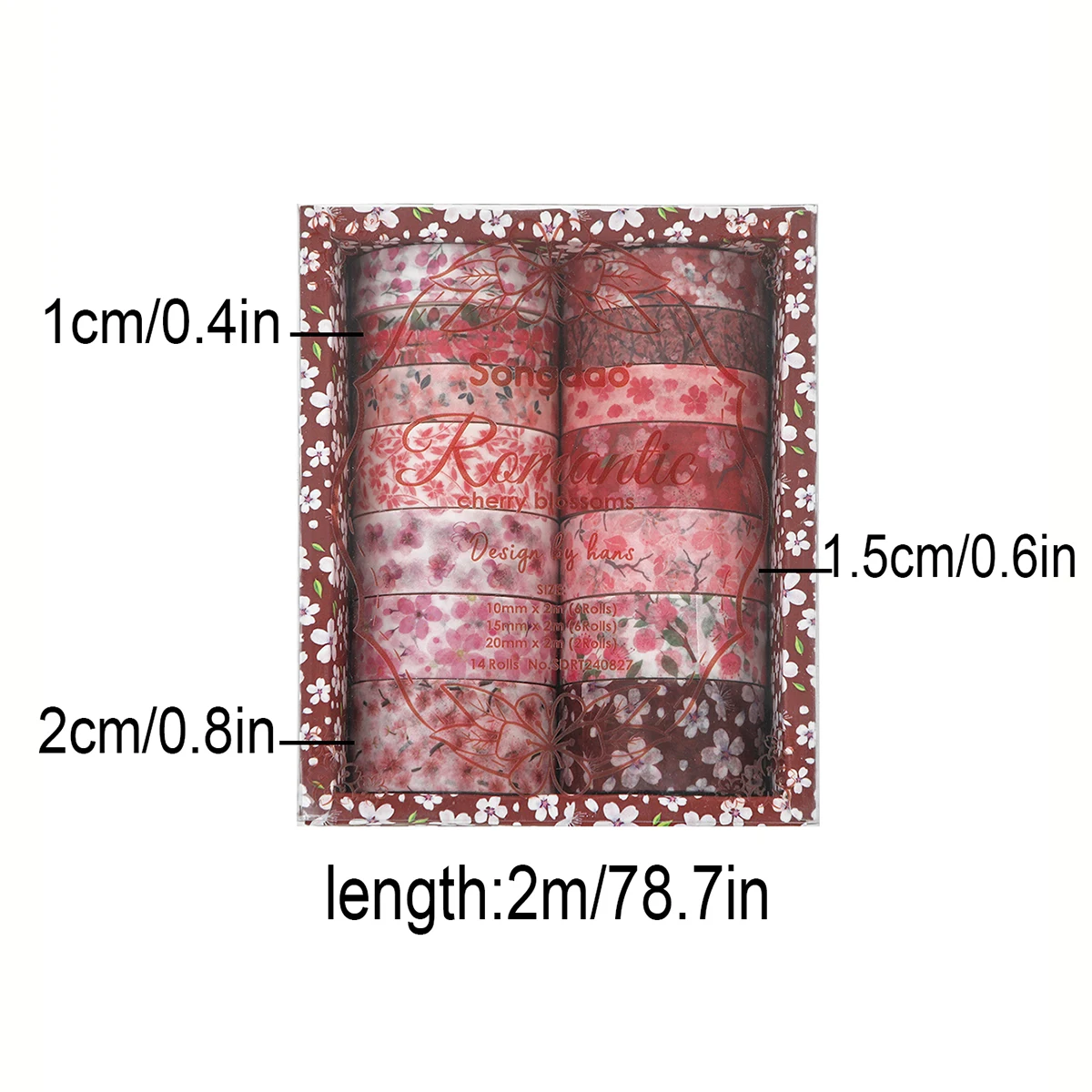 14 Rolls Vintage Floral Washi Tape Set DIY Colored Decorative Masking Tape Notebook Diary Bullet Journaling Wrapping Supplies