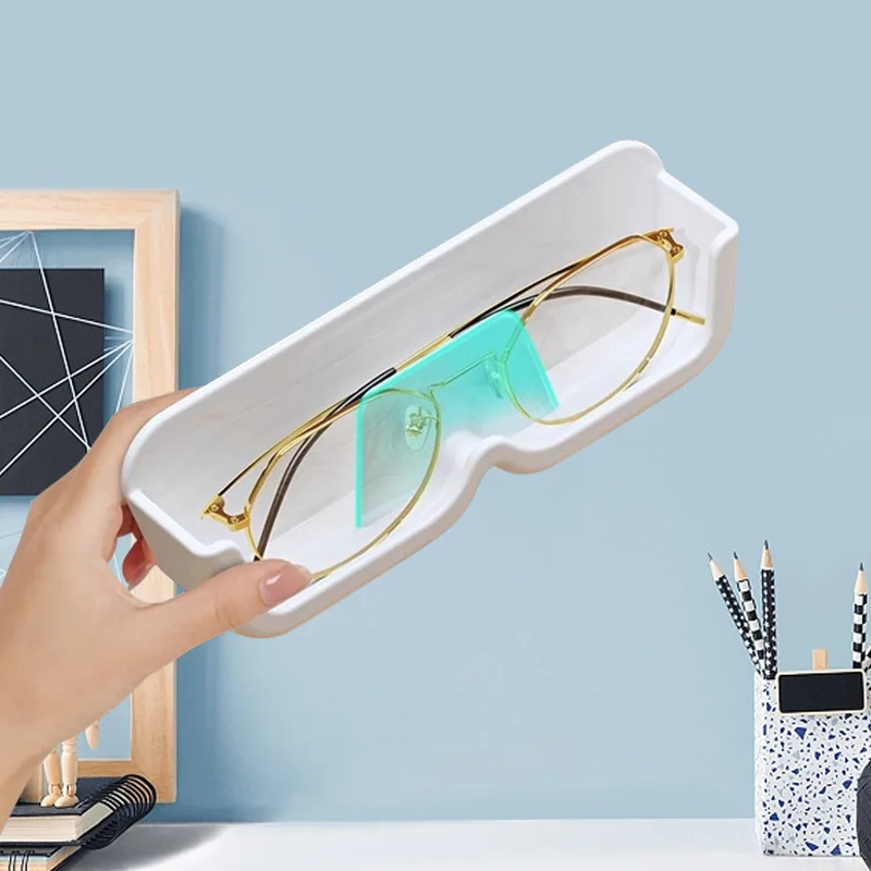 Wall-Mounted No-Drill Eyewear Organizer Decorative Display for Reading & Sunglasses Decorative Eye Glass Storage Rack with Box